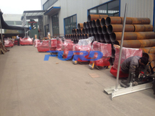 福瑞得機械激光整平機、座駕壓路機、手扶壓路機、大灌縫機等及時包裝發(fā)貨